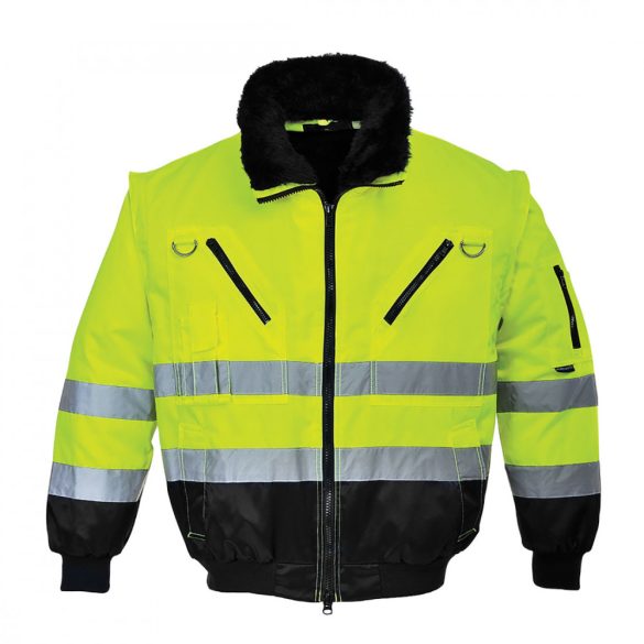 Portwest Jól láthatósági pilóta dzseki-PJ50-sárga / fekete-M