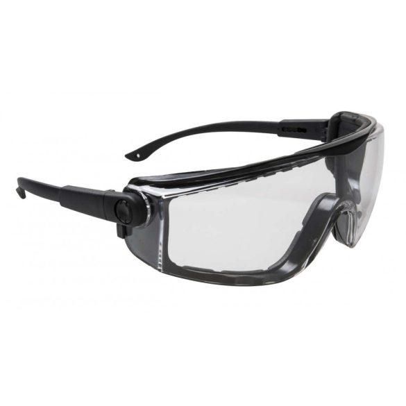 Portwest PS03 - PW Focus védőszemüveg - egy méret - fekete/víztiszta