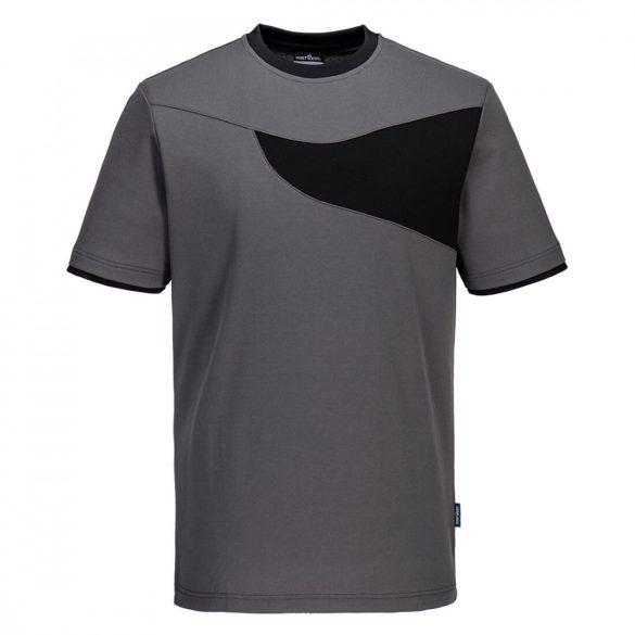 Portwest PW2 rövid ujjú pólóing-PW211-szürke/fekete-3XL