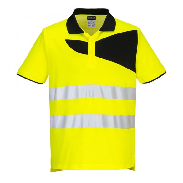 Portwest PW2 Hi-Vis rövid ujjú póló-PW212-sárga / fekete-L