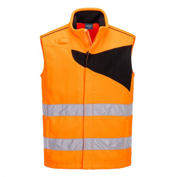 Portwest PW2 Hi-Vis Fleece Bodywarmer-PW231-narancs/fekete-3XL