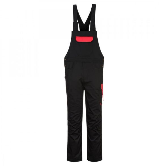 Portwest PW2 kantáros nadrág-PW243-fekete / piros-XL