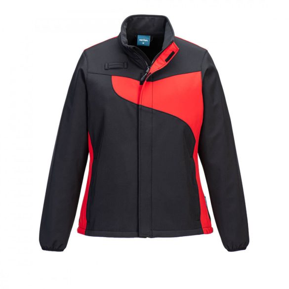 Portwest PW2  női Softshell (2L)-PW278-fekete / piros-XL