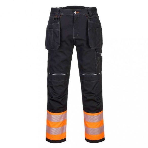 Portwest PW3 Hi-Vis Class 1 Holster nadrág-PW307-narancs/fekete-28 (XS)