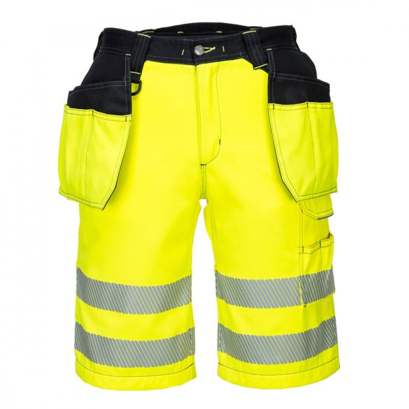 Portwest PW3 Hi-Vis rövidnadrág-PW343-sárga / fekete-33 (M)