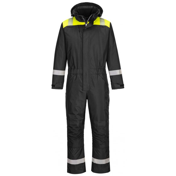 Portwest PW3 téli overál-PW353-fekete/sárga-S
