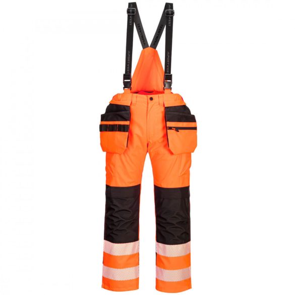 Portwest PW3 jól láthatósági kantáros nadrág-PW356-narancs/fekete-2XL