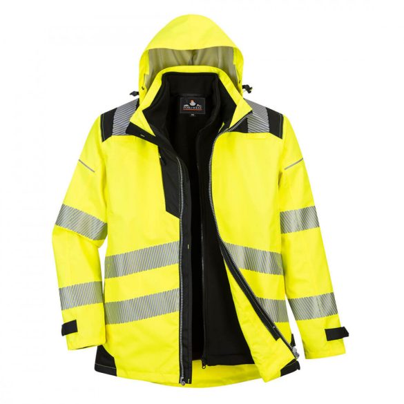Portwest PW3 Hi-Vis 3-in-1 kabát-PW365-sárga / fekete-4XL
