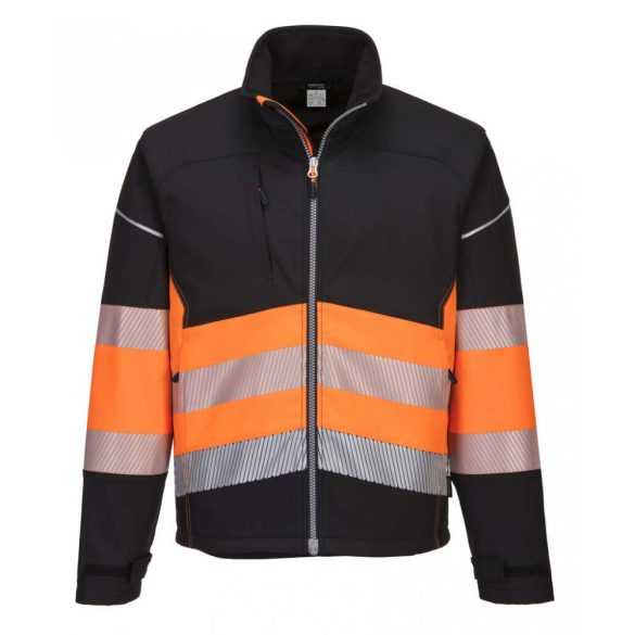 Portwest PW3 Hi-Vis Class 1 Softshell kabát-PW375-fekete/narancs-L