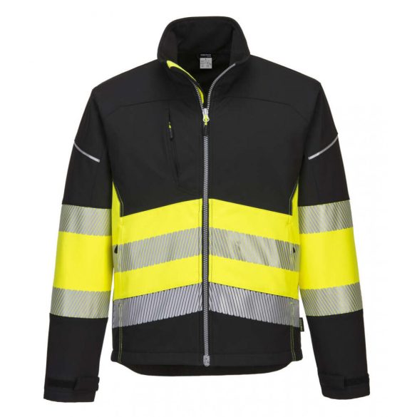 Portwest PW3 Hi-Vis Class 1 Softshell kabát-PW375-fekete/sárga-L