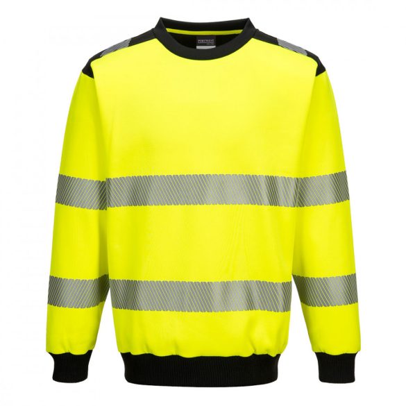 Portwest PW3 Hi-Vis Crew Neck pulóver-PW379-sárga / fekete-L