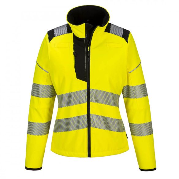 Portwest PW3 Hi-Vis női softshell-PW381-sárga / fekete-2XL