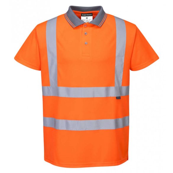 Portwest Jól láthatósági teniszpóló vasúti dolgozók részére-RT22-narancs-2XL