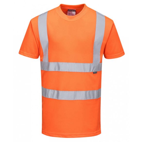 Portwest Jól láthatósági póló vasúti dolgozók részére-RT23-narancs-4XL
