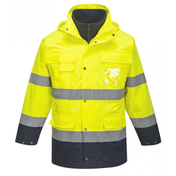 Portwest Hi-Vis Lite 3 az 1-ben kabát-S162-sárga / tengerészkék-L