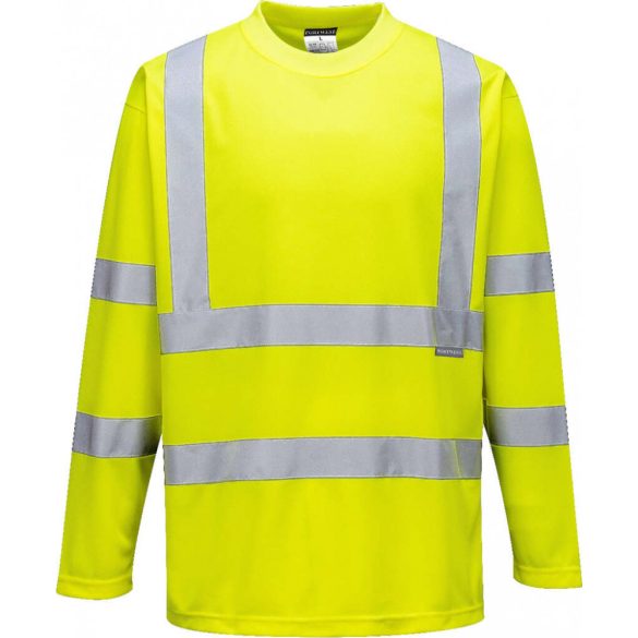 Portwest Hi-Vis hosszú ujjú póló-S178-sárga-L