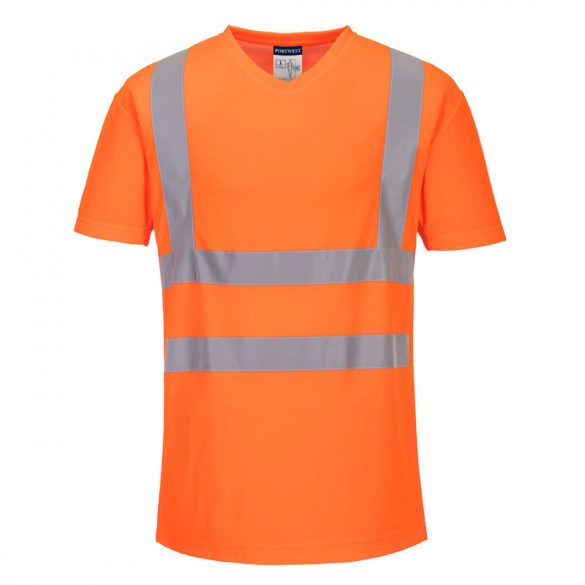 Portwest V-nyakú pólóing hálós panelekkel-S179-narancs-4XL