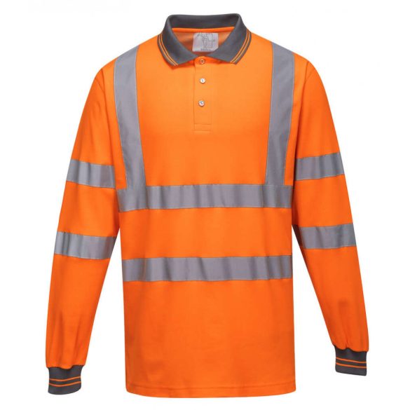Portwest Hosszú ujjú Cotton Comfort pólóing-S271-narancs-L