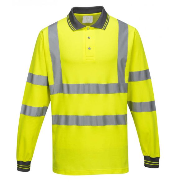 Portwest Hosszú ujjú Cotton Comfort pólóing-S271-sárga-2XL