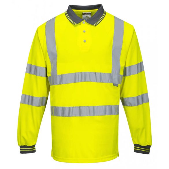 Portwest Hi-Vis hosszú ujjú pólóing-S277-sárga-S