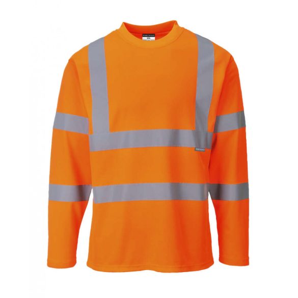 Portwest Hi-Vis hosszú ujjú pólóing-S278-narancs-L