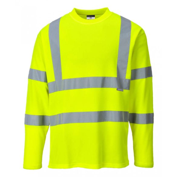Portwest Hi-Vis hosszú ujjú pólóing-S278-sárga-S