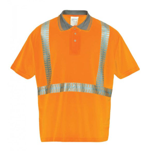 Portwest S377 - Hi-Vis Superior teniszpóló - XL - narancs