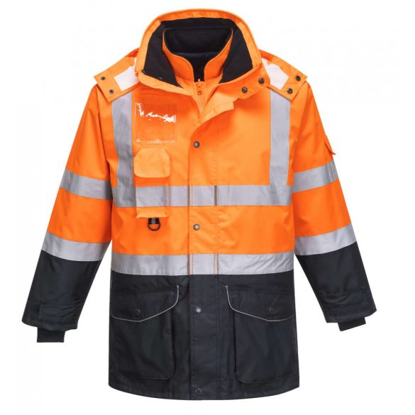 Portwest Jól láthatósági 7 az 1-ben kontraszt Traffic kabát-S426-narancs / tengerészkék-3XL