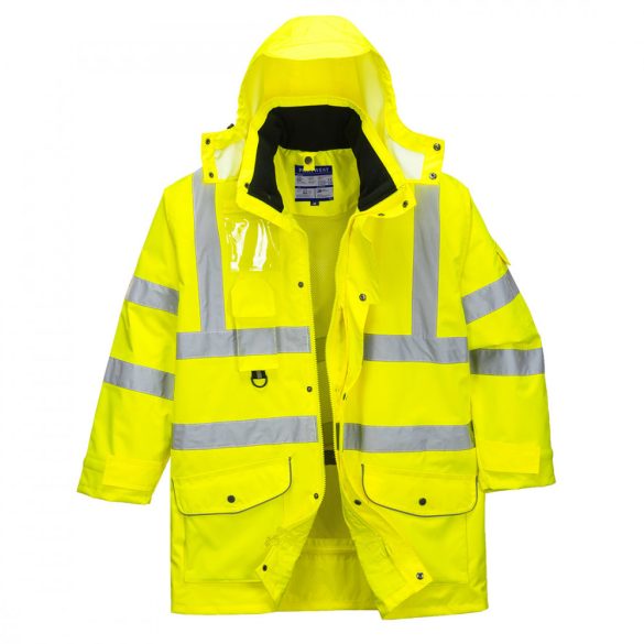 Portwest Jól láthatósági 7 az 1-ben munkavédelmi kabát-S427-sárga-6XL