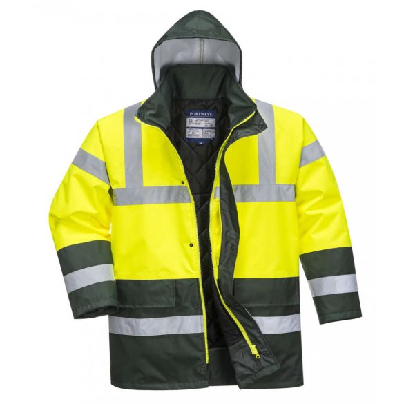 Portwest Kontraszt Traffic munkavédelmi kabát-S466-sárga / zöld-2XL