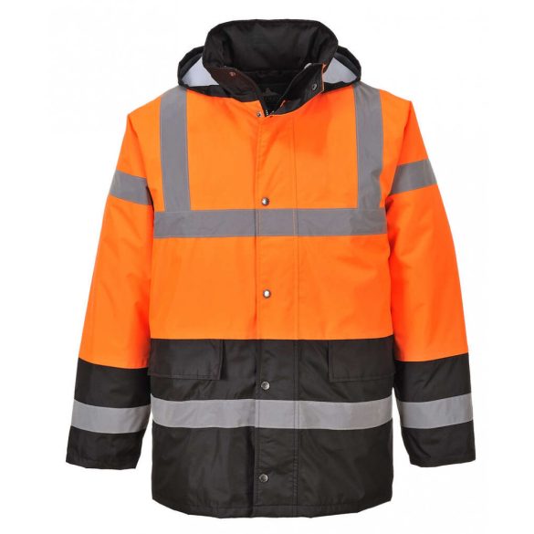 Portwest Kéttónusú Traffic kabát-S467-narancs/fekete-3XL