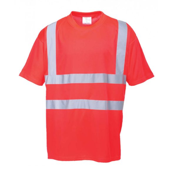 Portwest Jól láthatósági póló-S478-piros-L