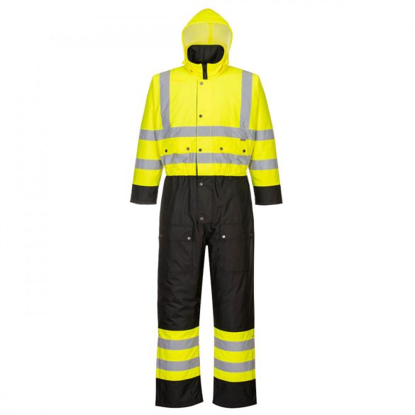 Portwest Contrastvízálló overál-bélelt-S485-sárga / fekete-7XL
