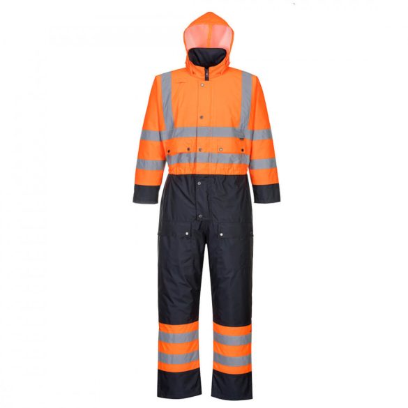 Portwest Contrastvízálló overál-bélelt-S485-sárga / fekete-M