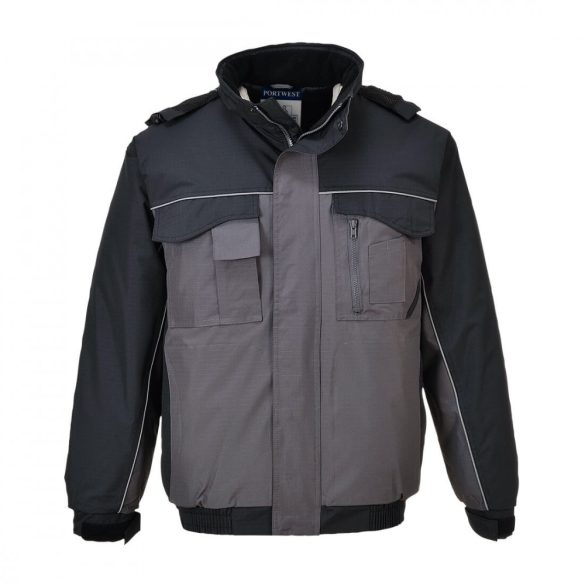 Portwest Ripstop kéttónusú bomber dzseki S561 - fekete / szürke - M