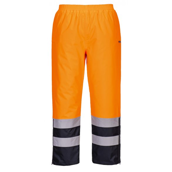 Portwest Jól láthatósági munkásnadrág-S598-narancs/sötétkék-3XL