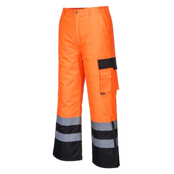 Portwest Hi-Vis Contrast nadrág - bélelt-S686-narancs/fekete-M