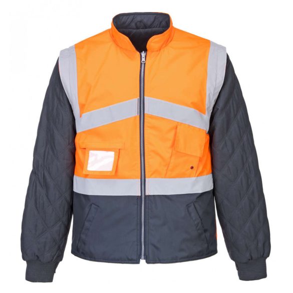 Portwest Jól láthatósági kifordítható dzseki-S769-narancs / tengerészkék-2XL