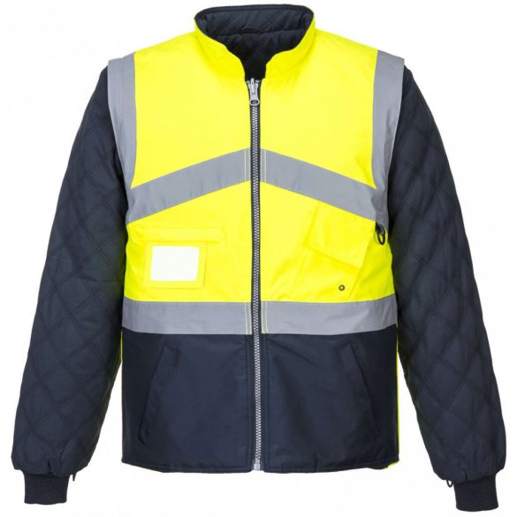 Portwest Jól láthatósági kifordítható dzseki-S769-sárga / tengerészkék-2XL