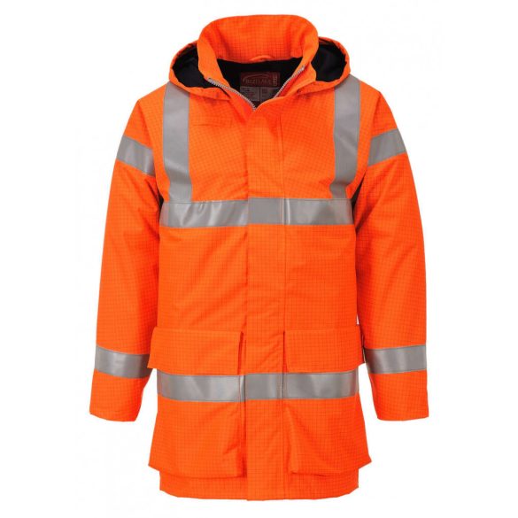 Portwest Bizflame Rain Hi-Vis antisztatikus FR esődzseki-S774-narancs-2XL