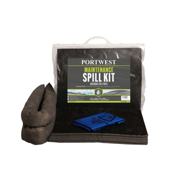 Portwest PW Spill (20 liter) Gyorsbeavatkozó készlet (6 db)-SM30-szürke--