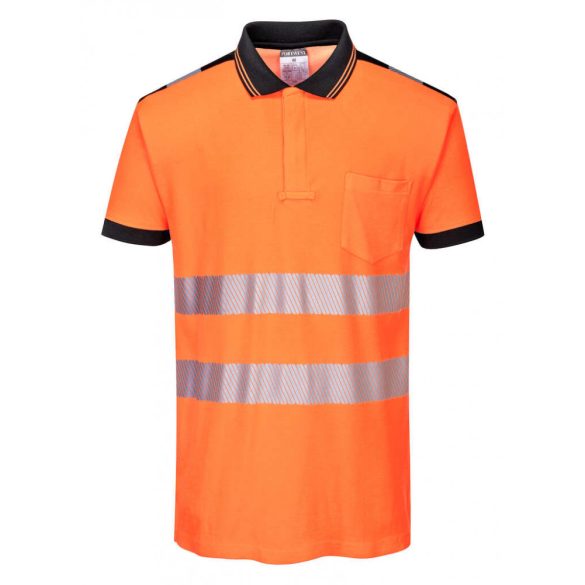 Portwest Jól láthatósági Vision pólóing-T180-narancs/fekete-2XL