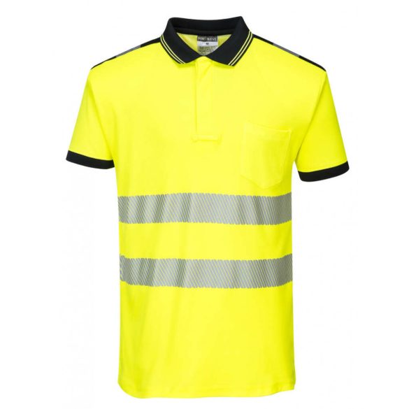 Portwest Jól láthatósági Vision pólóing-T180-sárga / fekete-L