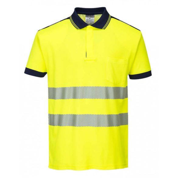 Portwest Jól láthatósági Vision pólóing-T180-sárga / tengerészkék-L