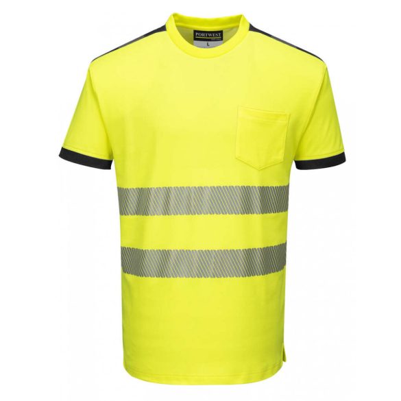 Portwest Jól láthatósági Vision póló-T181-sárga / fekete-L