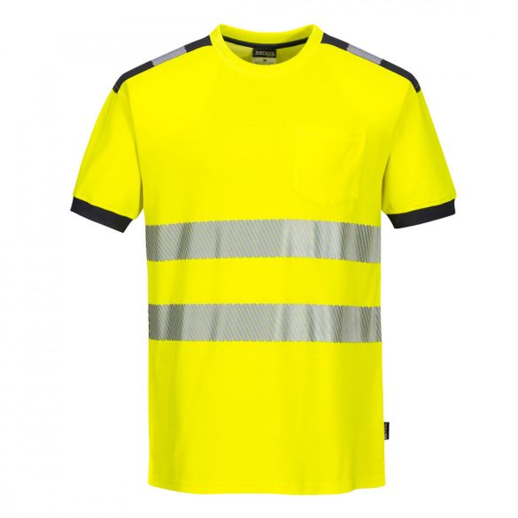 Portwest Jól láthatósági Vision póló-T181-sárga/szürke-L