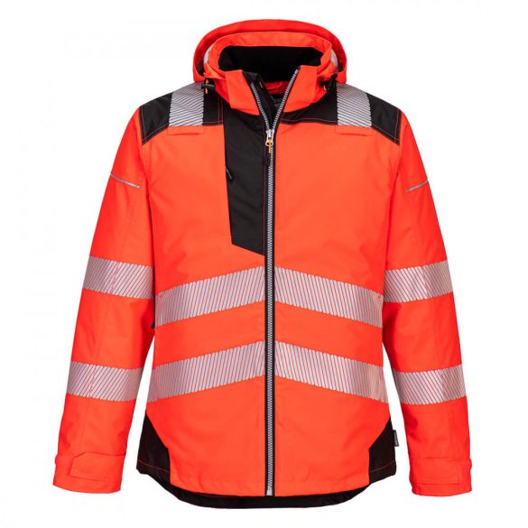 Portwest Vision Hi-Vis télikabát-T400-piros/fekete-2XL