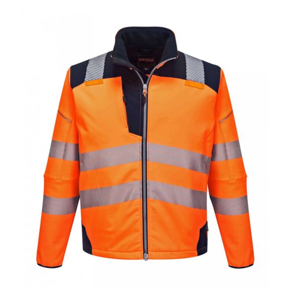 Portwest Vision Hi-Vis softshell kabát-T402-narancs / tengerészkék-4XL