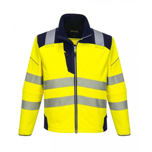 Portwest Vision Hi-Vis softshell kabát-T402-sárga / tengerészkék-2XL