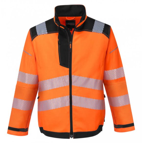 Portwest Vision jól láthatósági kabát-T500-narancs/fekete-2XL
